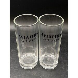 Aviation Gin Highball Glasses LOT 2 Clear Glass